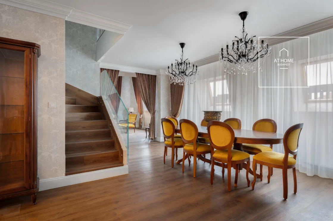 Exclusive 186 sqm duplex apartment with 2 bedroom and a terrace in Budapest’s 6th District