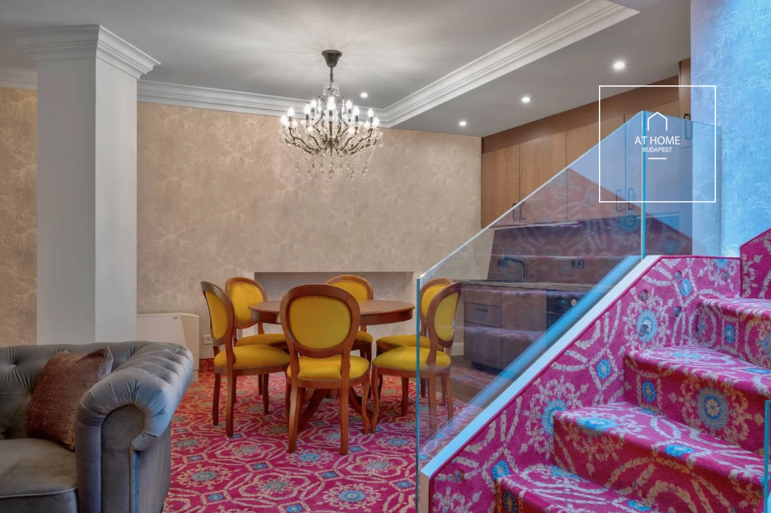 Exclusive 186 sqm duplex apartment with 2 bedroom and a terrace in Budapest’s 6th District