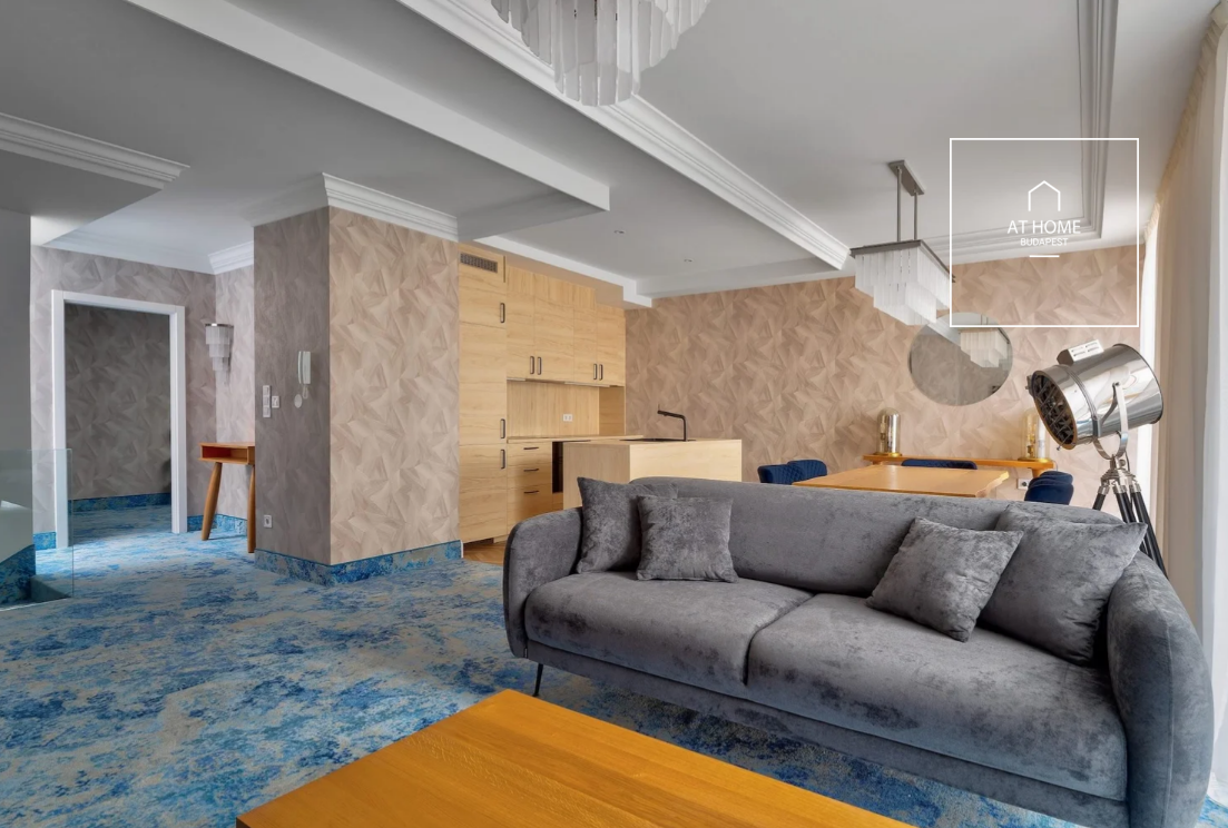 Exkluzív 121 nm-es duplex lakás 2 hálószobával Budapest VI. kerületében