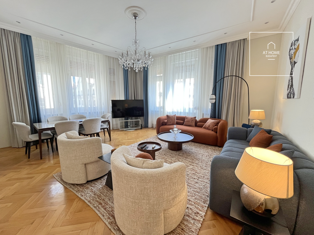 152 sqm 4-bedroom apartment in Budapest’s city center, in the 5th district