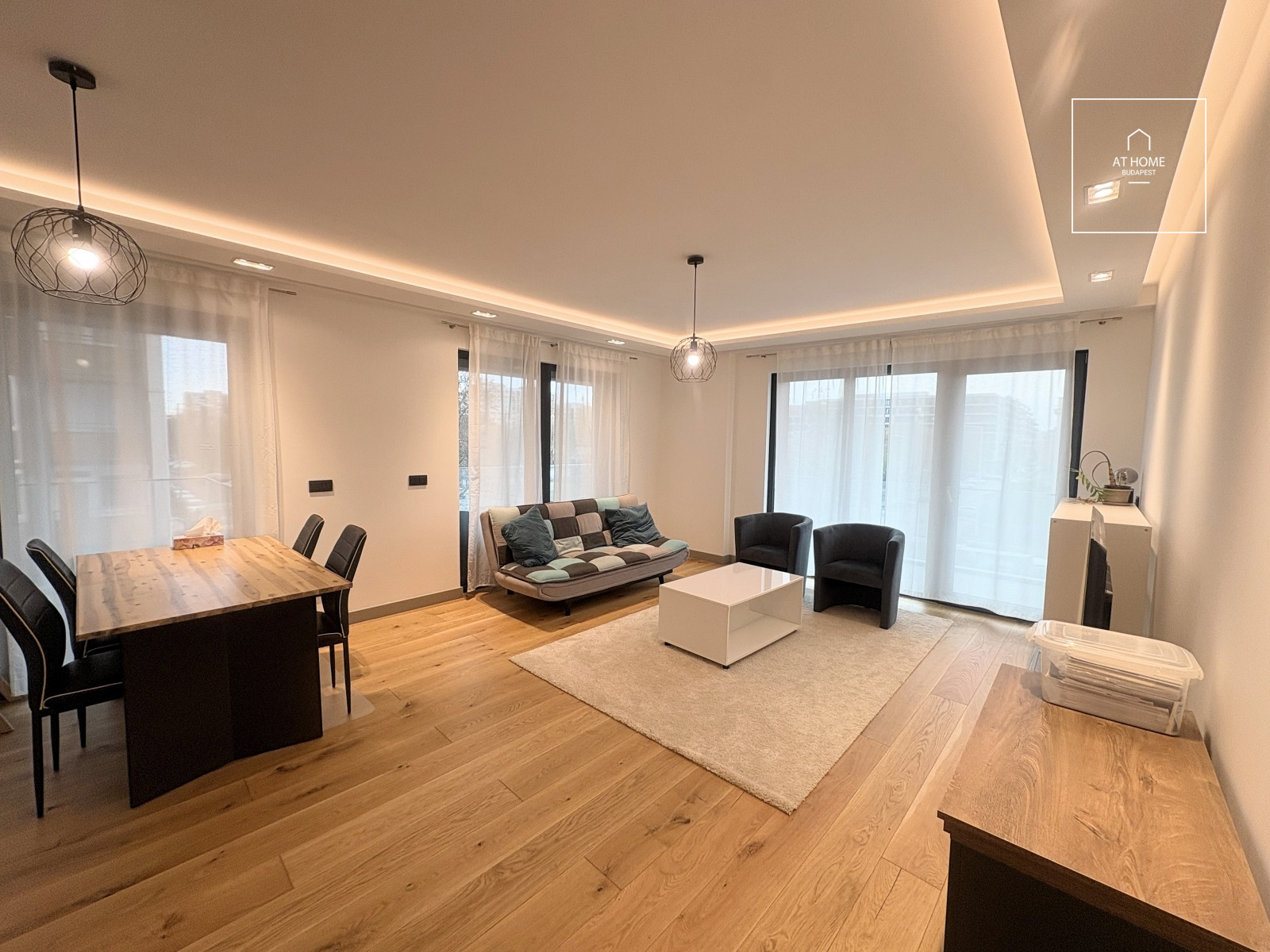 A 77 sqm, 2-bedroom apartment with a terrace, built in 2023, in Budapest’s 13th District