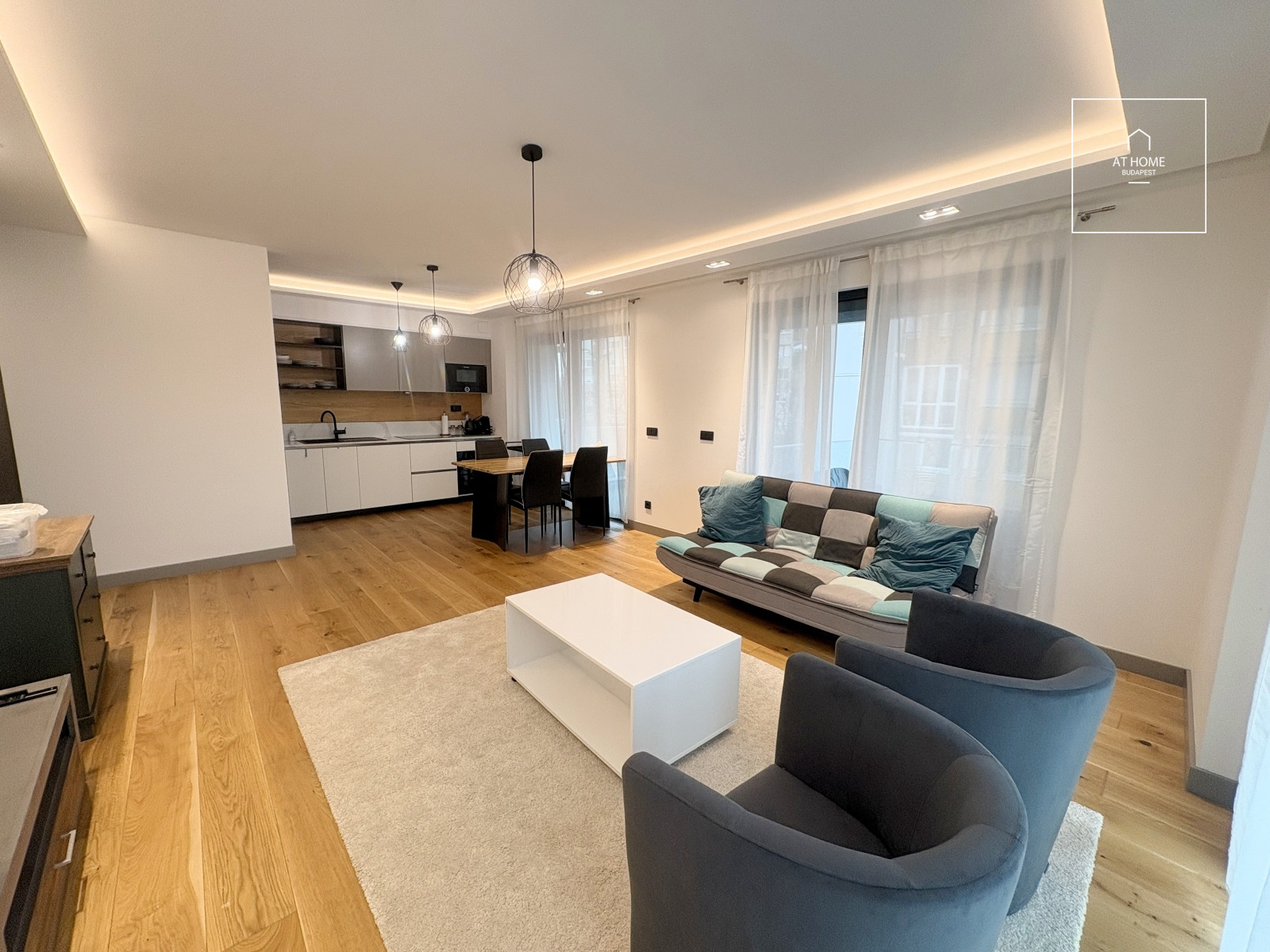 A 77 sqm, 2-bedroom apartment with a terrace, built in 2023, in Budapest’s 13th District