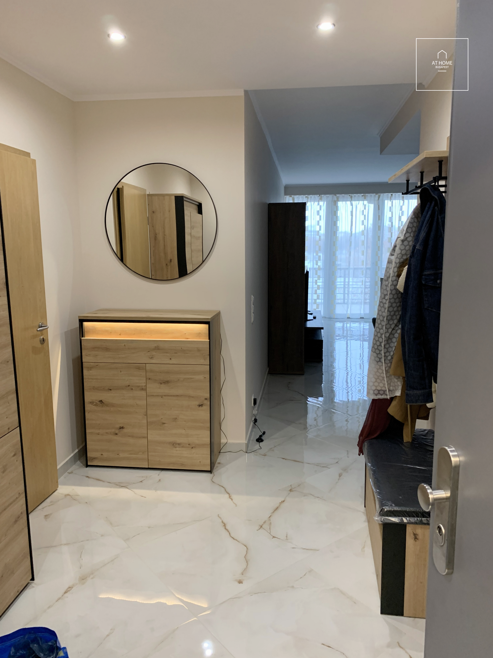 Renovated two-bedroom luxury apartment with a 15 m² panoramic balcony in District IX