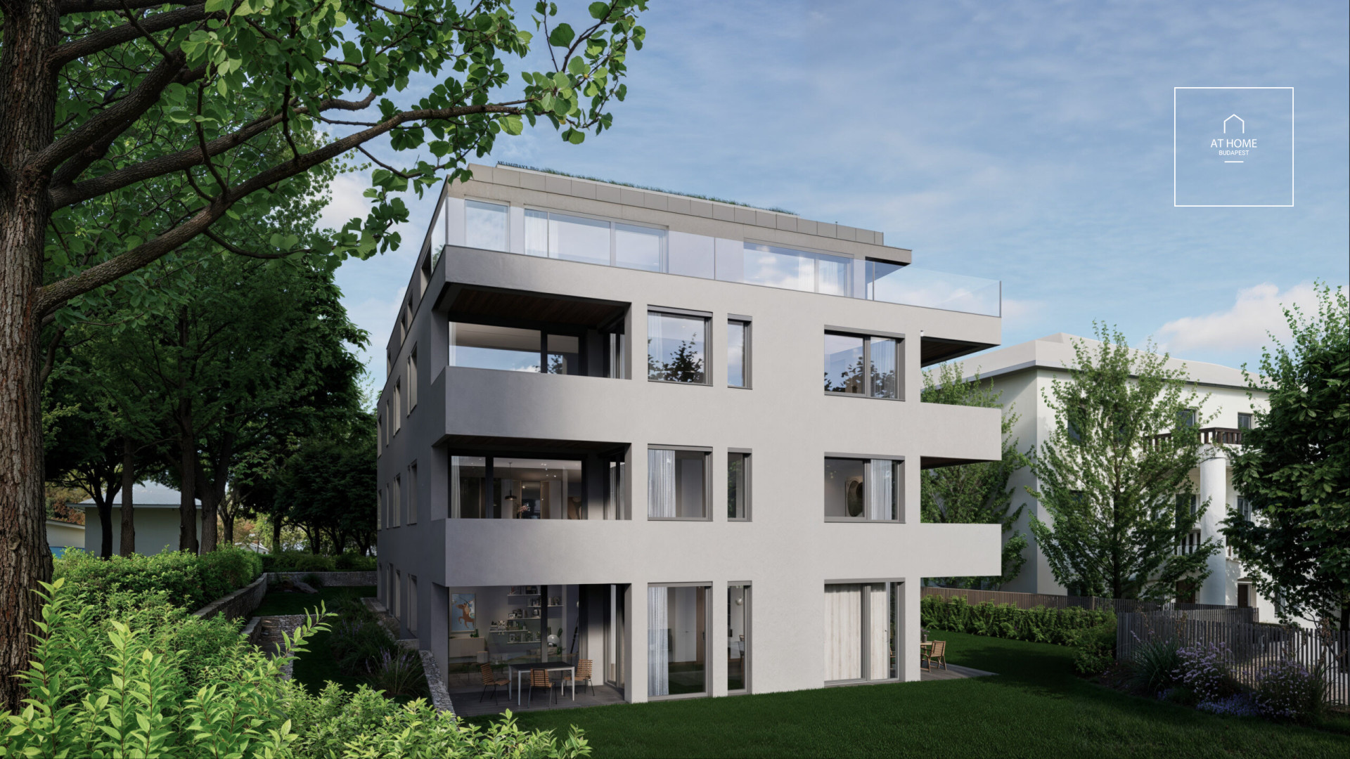 Newly built, 104 sqm ground-floor apartment with garden access and an 11 sqm terrace in Budapest’s 2nd district