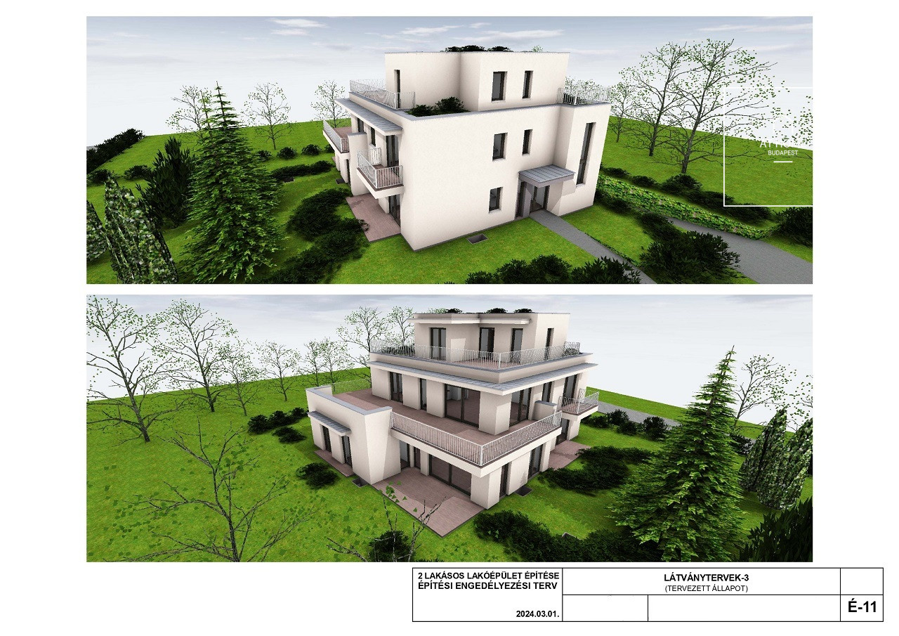 Corner plot with building permit is for sale in District XII, Svábhegy, Budapest