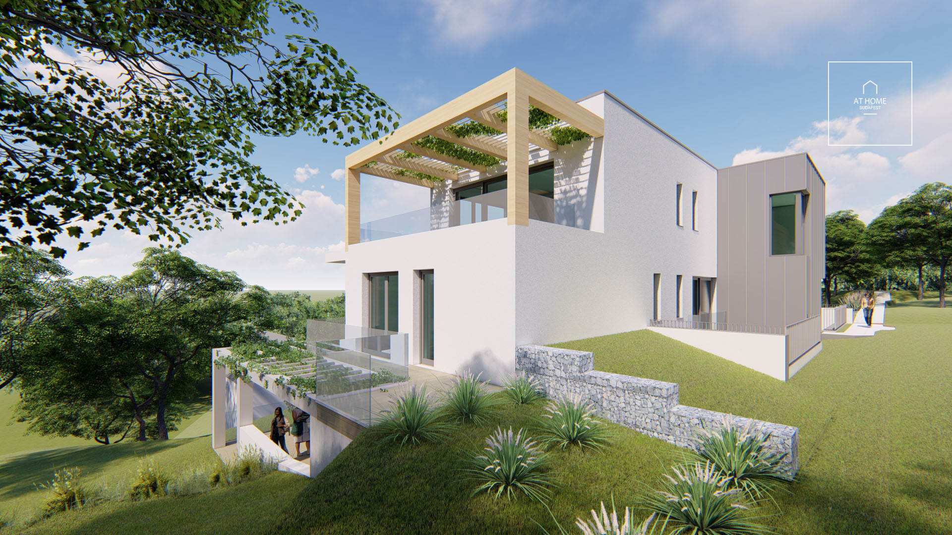 Newly built 99,75 sqm ground-floor apartment with a 64 sqm terrace and direct garden access in Budapest’s XII district