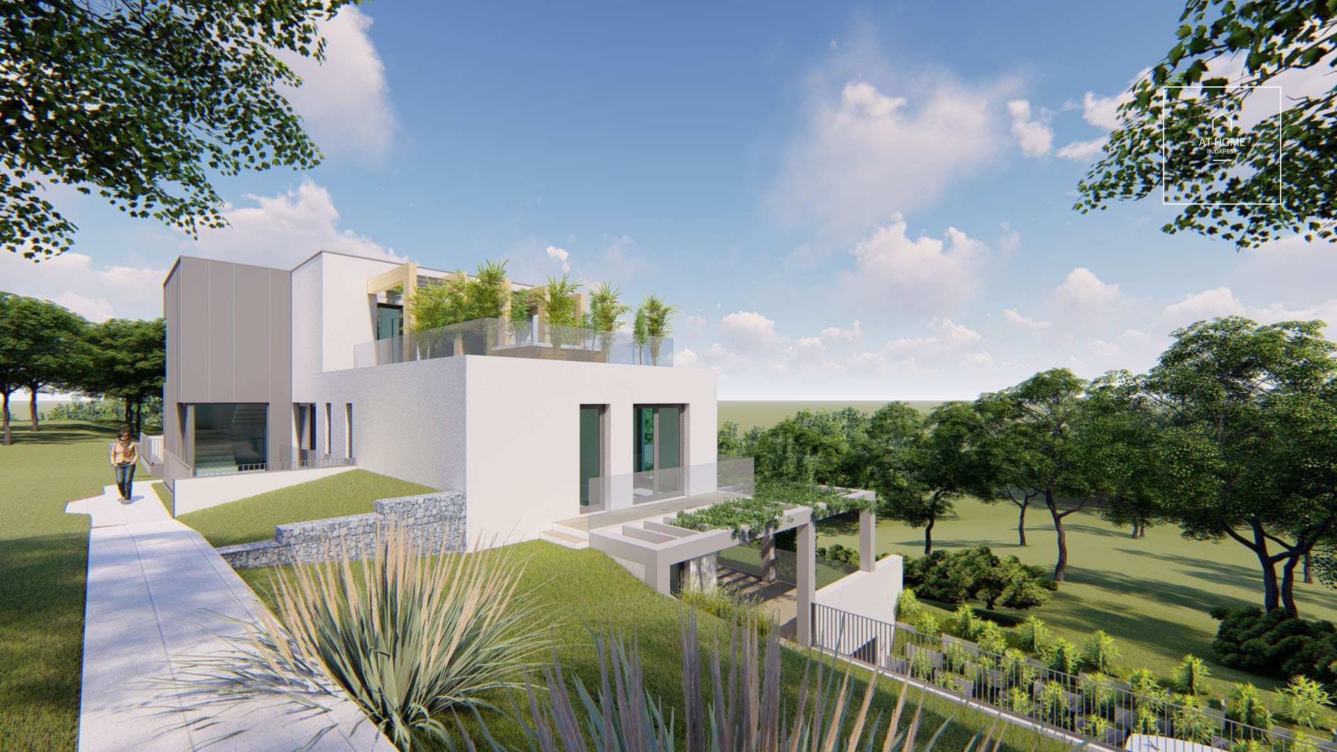 Newly built 108 sqm ground-floor apartment with a 64 sqm terrace and direct garden access in Budapest’s XII district