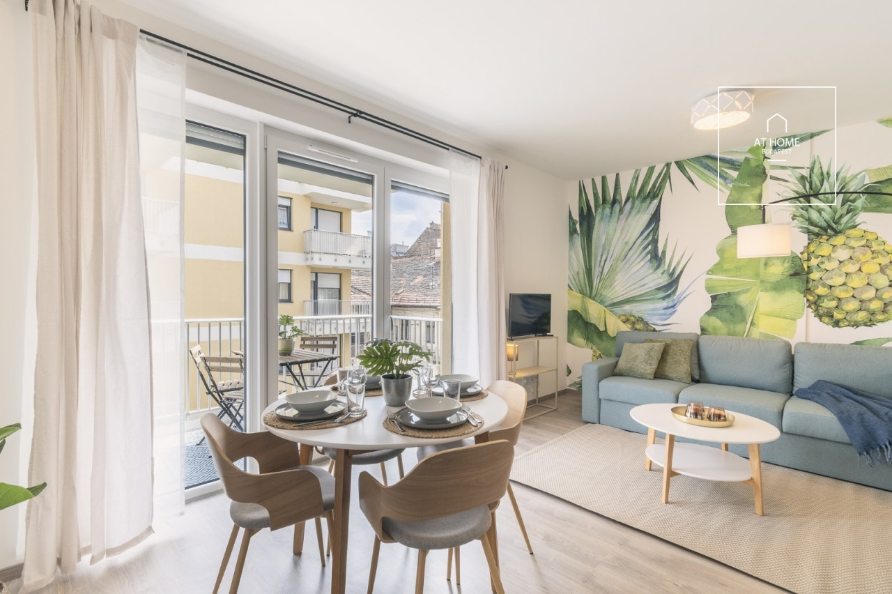 Newly built 44 sqm apartment on the 4th floor in District VIII, Corvin Quarter