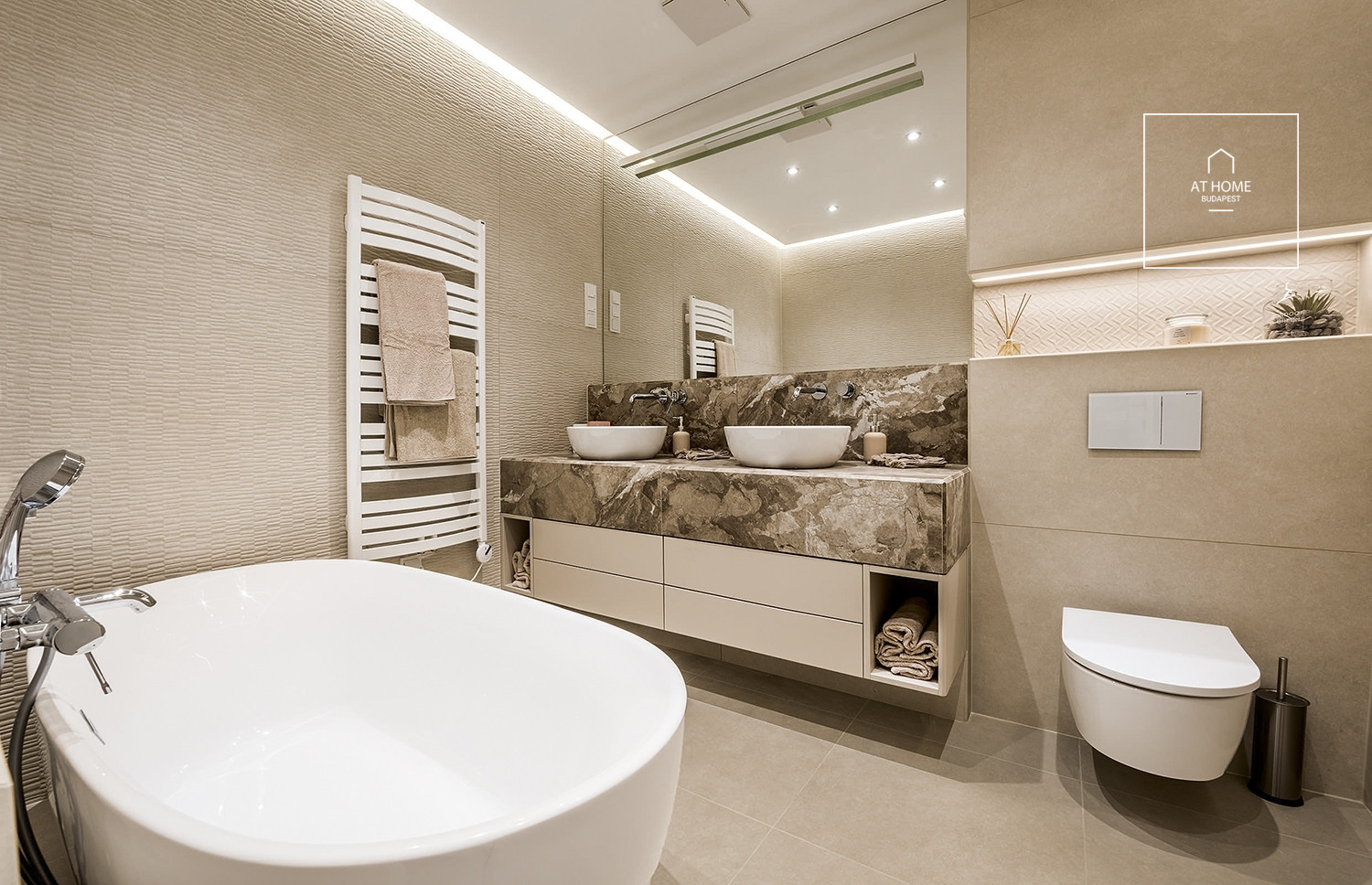 Modern,first floor apartment with a  garden connection in a newly built building is for Rent in Törökvész, District II