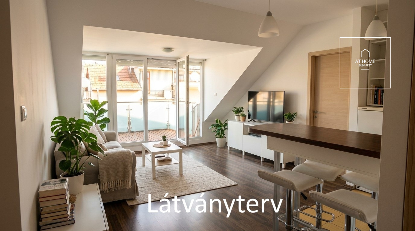 Refurbished apartment with terrace for rent in the 13th district of Budapest