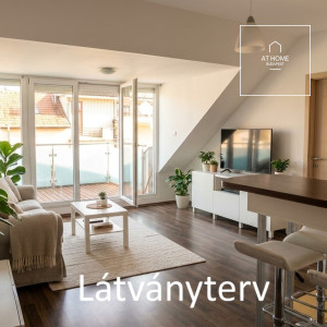 Refurbished apartment with terrace for rent in the 13th district of Budapest