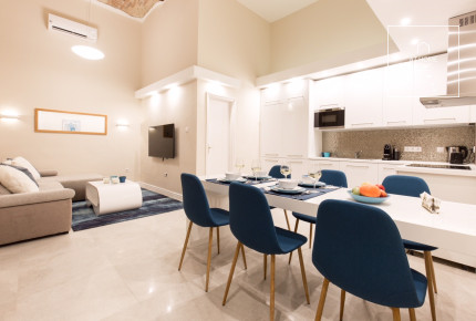 Fully furnished two-bedroom apartment in the heart of the city center