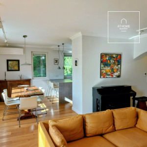 Furnished 150 sqm apartment with rooftop terrace for rent in District II, Pálvölgy