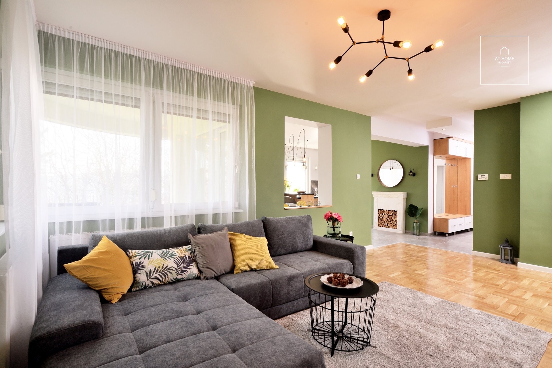 Panoramic apartment with garden connection for rent Budapest II. district Törökvész