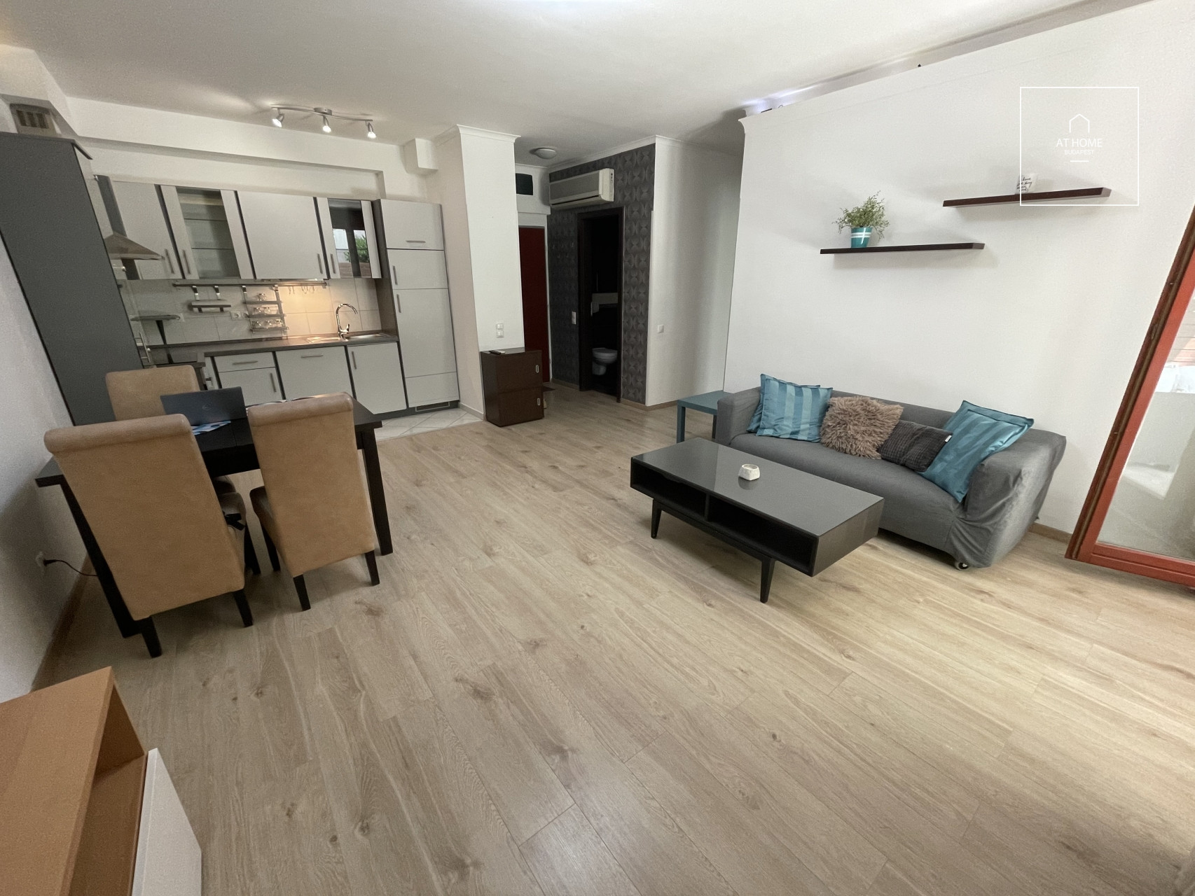 A two-bedroom apartment near the Danube is available for rent in the 13th district of Budapest, in Marina part.