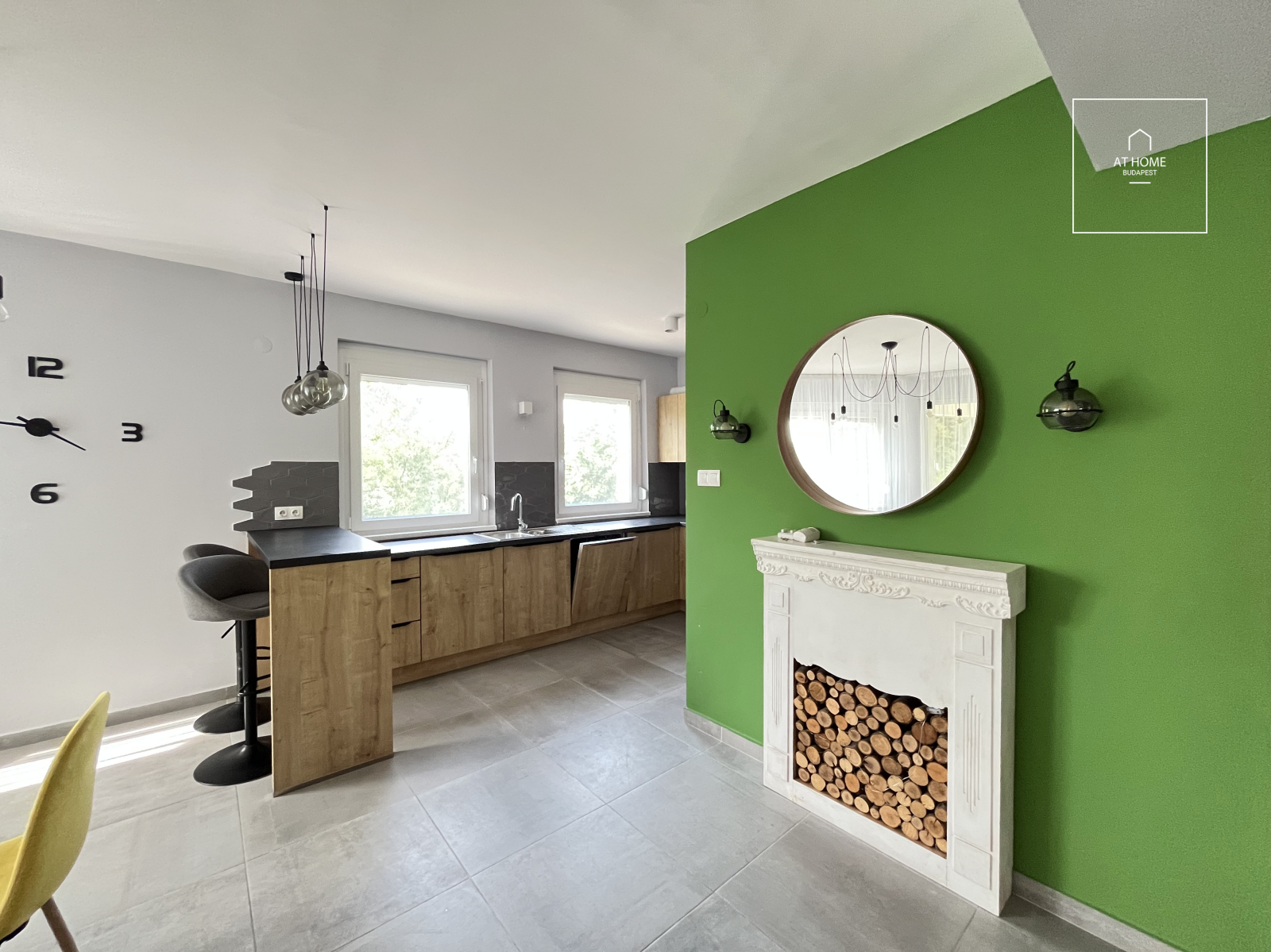 Panoramic apartment with garden connection for rent Budapest II. district Törökvész