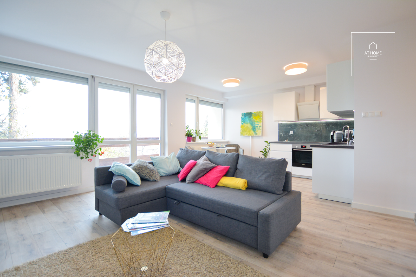 Panoramic, Fully Renovated Apartment with a Large Terrace in a Green Hillside Area