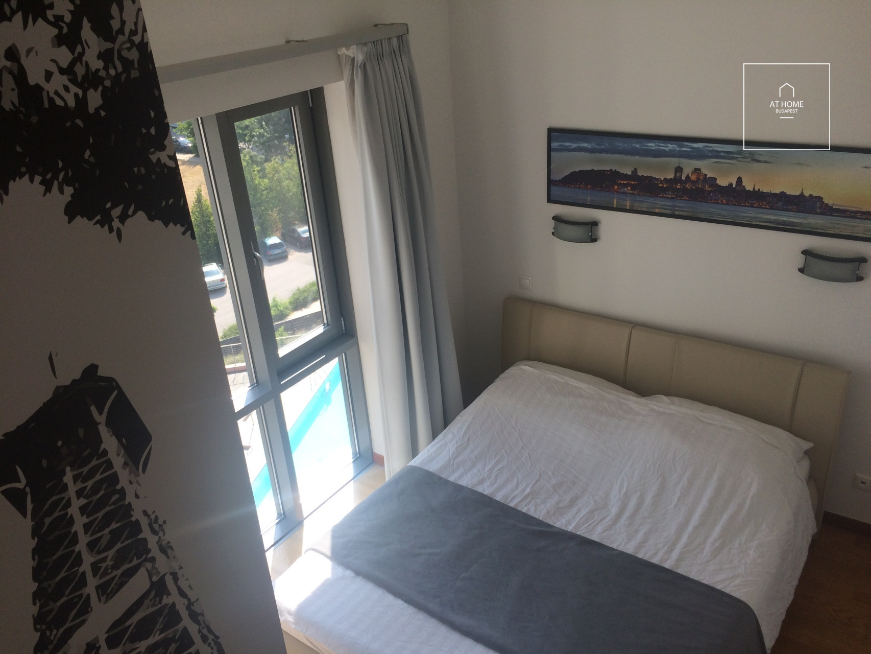 Two-bedroom apartment with panoramic view for rent located in District XIII, Marina part, Budapest