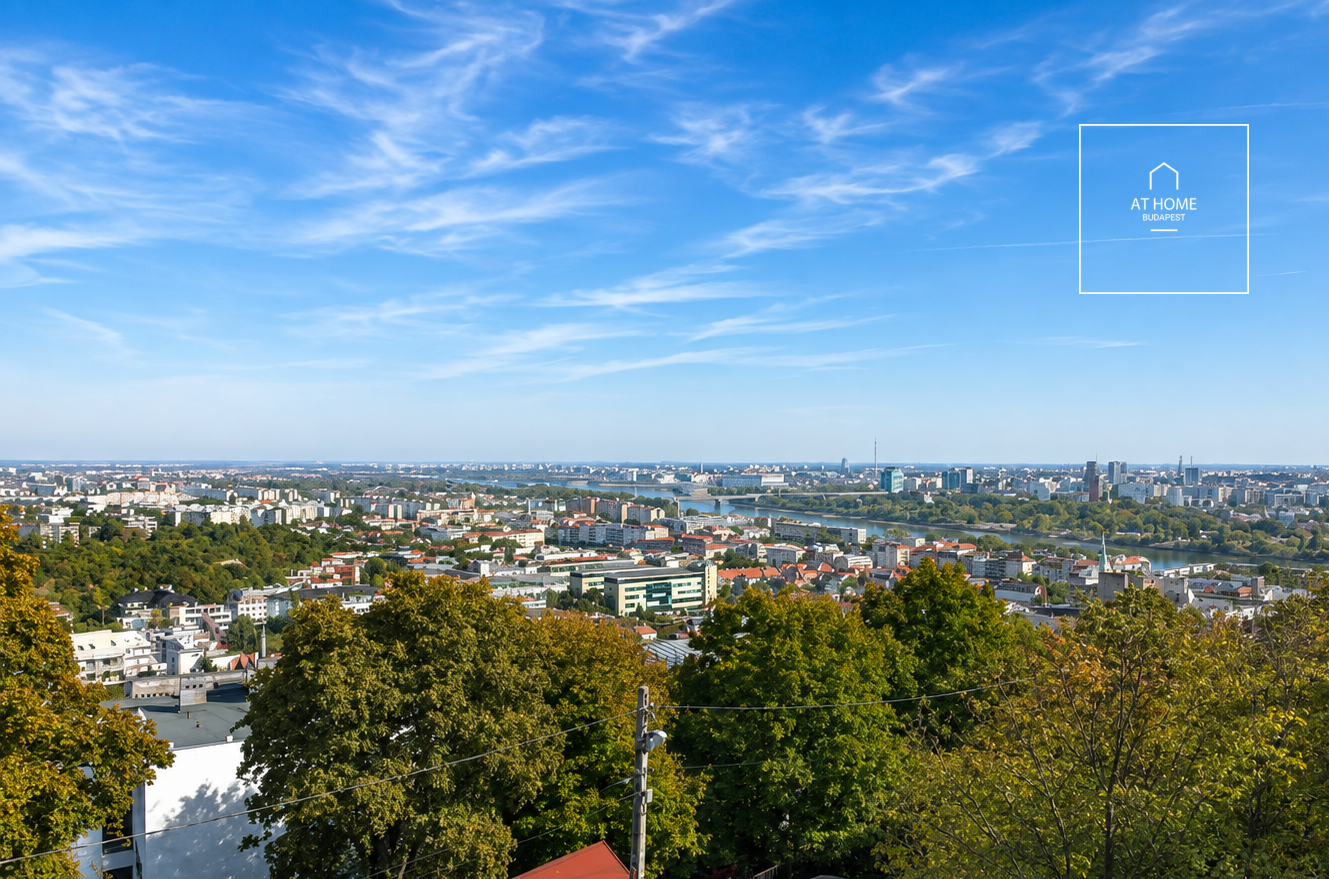 DUNAI PANORÁMÁS, ZÖLDÖVEZETI OTTHON SZEMLŐHEGYEN