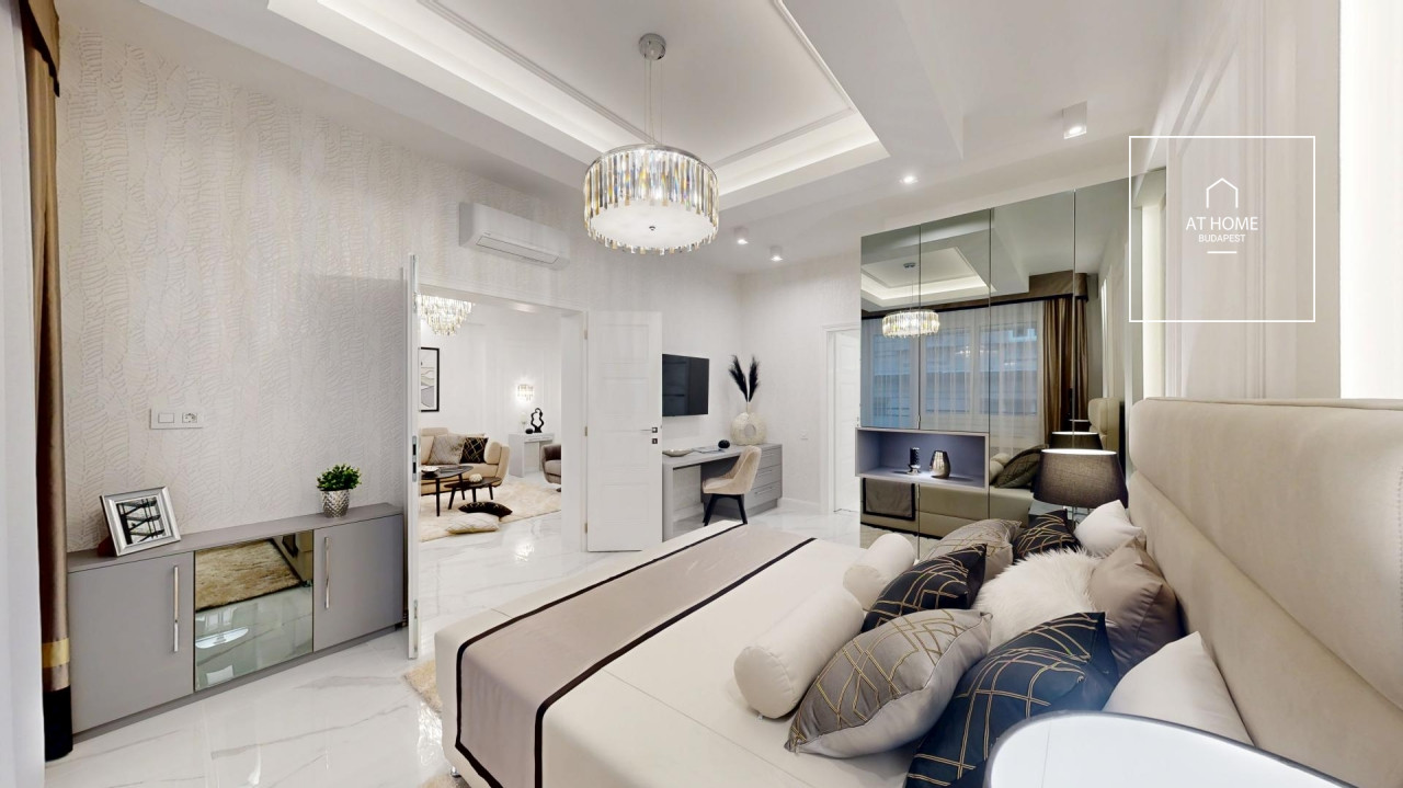 Renovated 100 sqm Luxury Apartment with 2 Balconies in District V, Downtown, Budapest