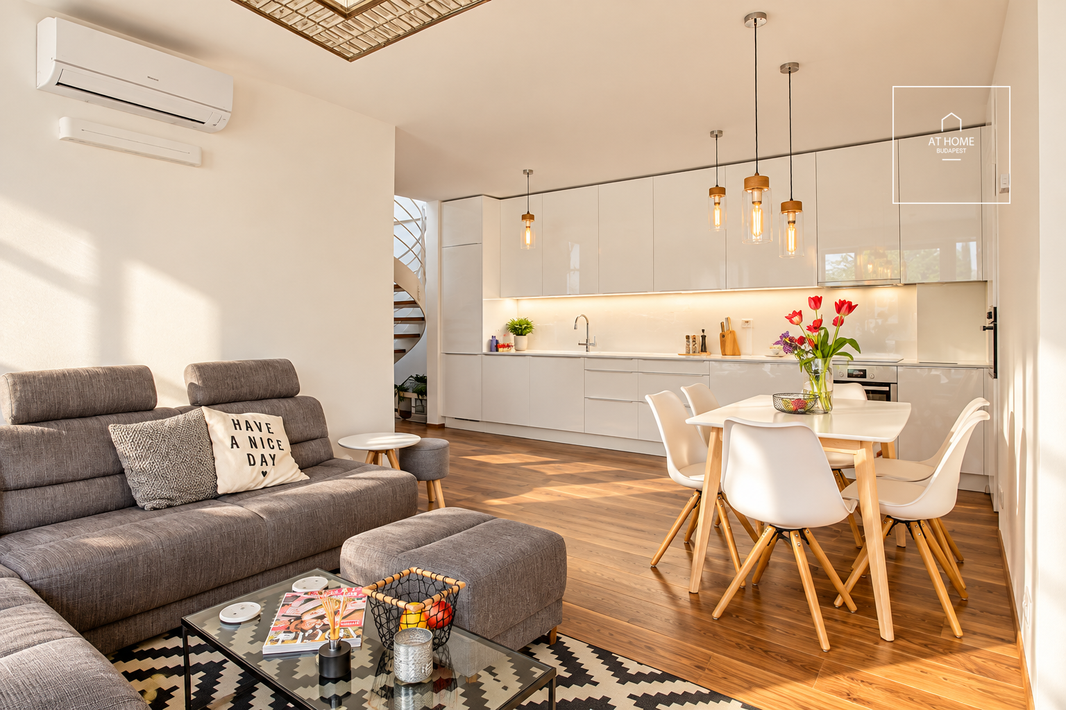 Two-storey apartment with private rooftop terrace and dedicated parking space for sale in District VI