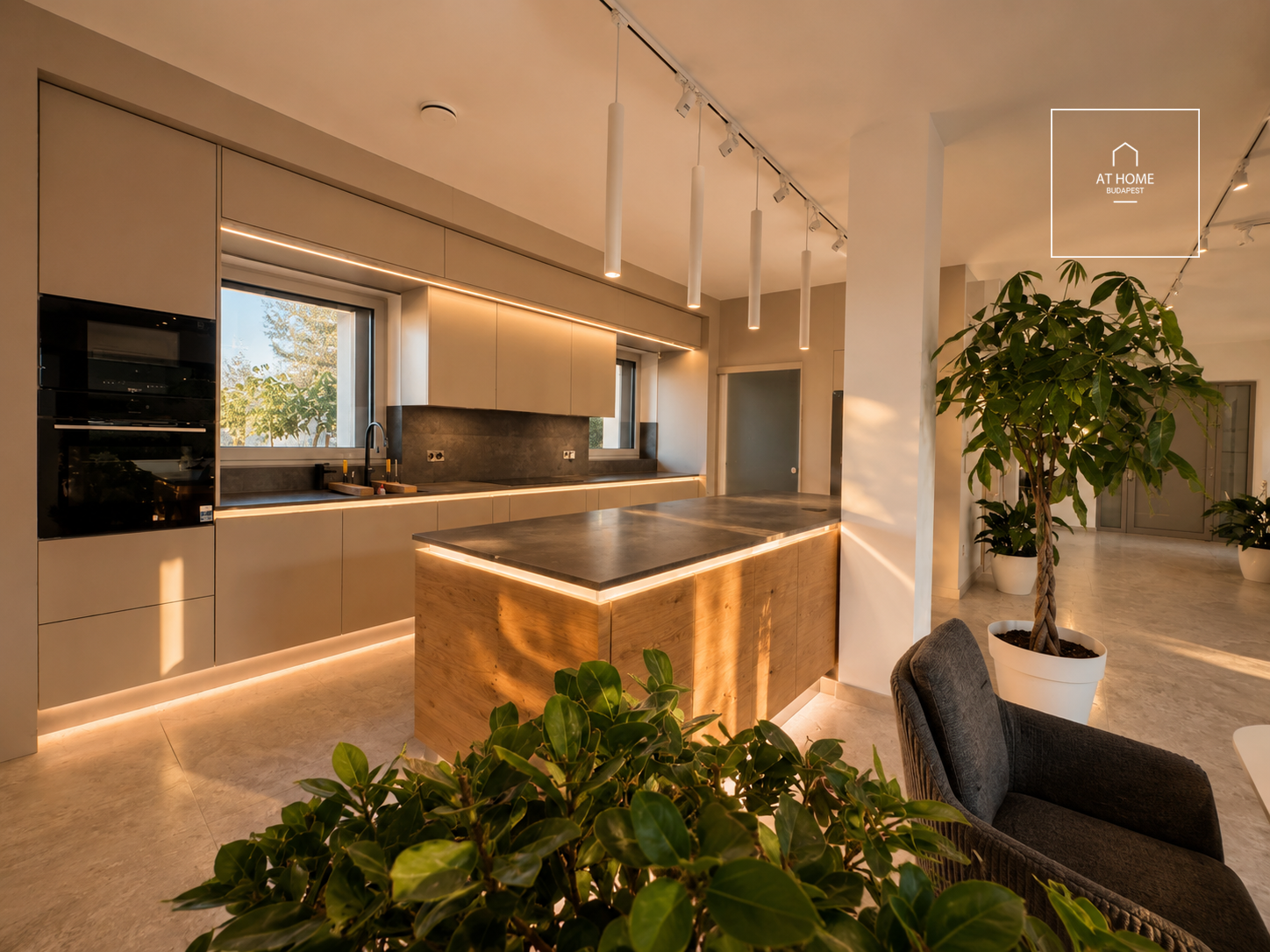 NEW-BUILD, ENERGY-EFFICIENT FAMILY HOME WITH A FOUR-CAR GARAGE, BORDERING NATURE