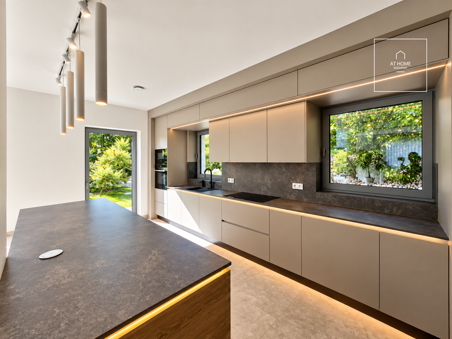 NEW-BUILD, ENERGY-EFFICIENT FAMILY HOME WITH A FOUR-CAR GARAGE, BORDERING NATURE