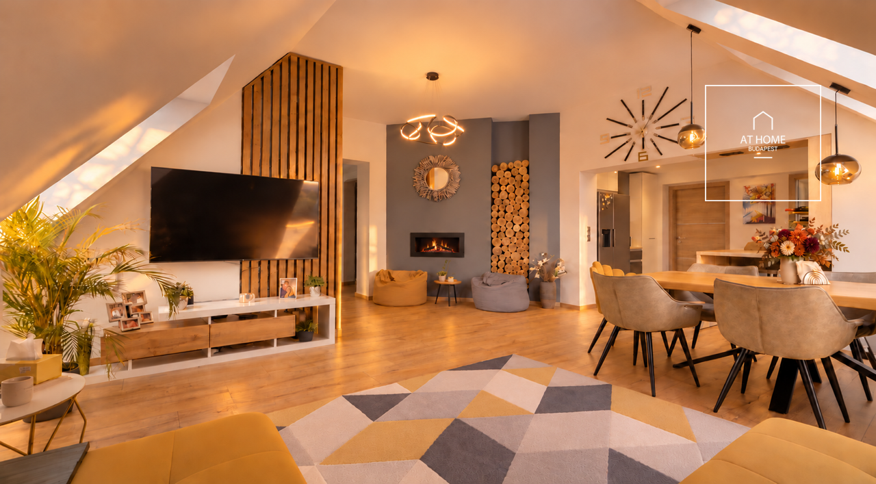 Panoramic Penthouse with Private Garden for Rent in Budapest’s District III