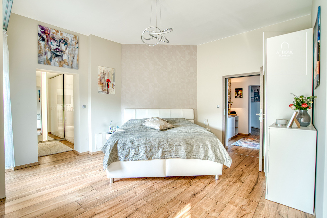 Panoramic Penthouse with Private Garden for Rent in Budapest’s District III