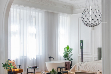 Elegant two-bedroom apartment is for rent in Budapest 6th district, next to Opera House